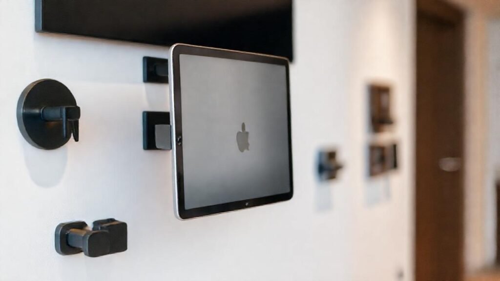 iPad Pro exhibido en montaje elegante