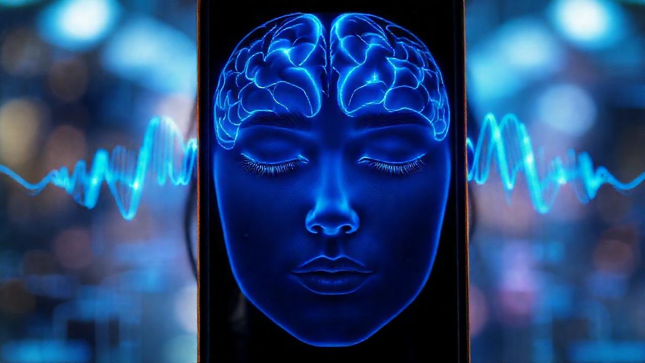 Ondas cerebrales digitales crean serenidad futurista