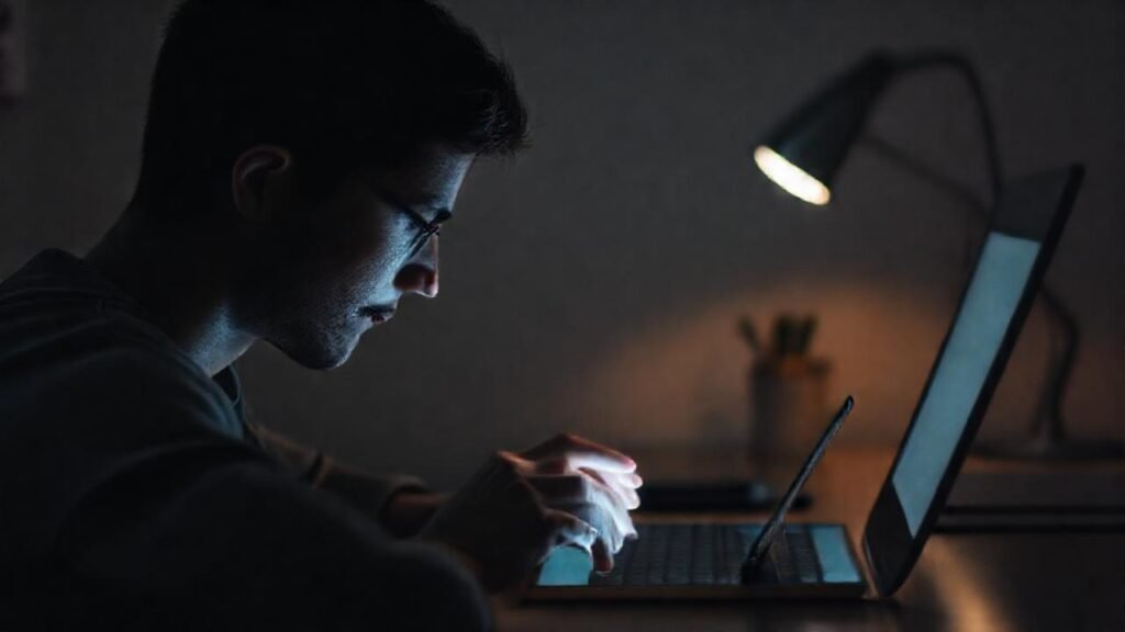 Un usuario tranquilo disfruta la pantalla