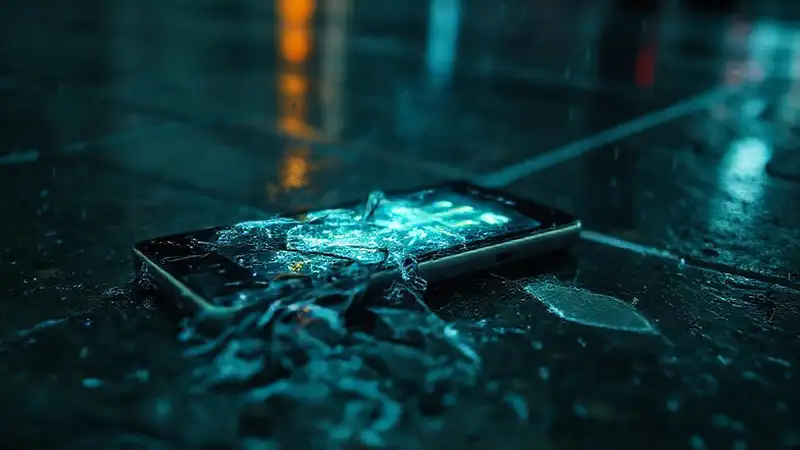 Un teléfono roto