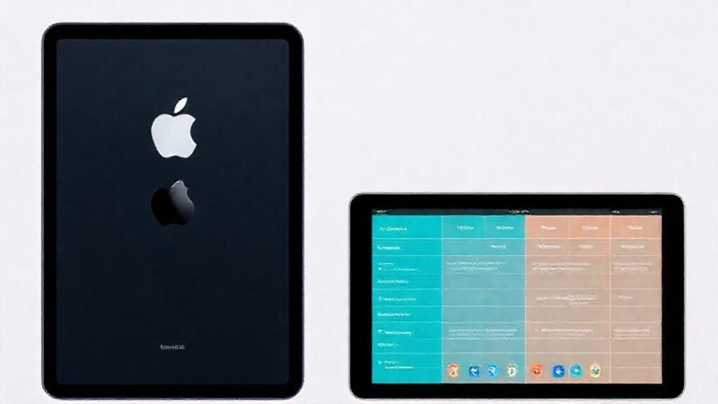 iPad y tablet Android comparen estética moderna