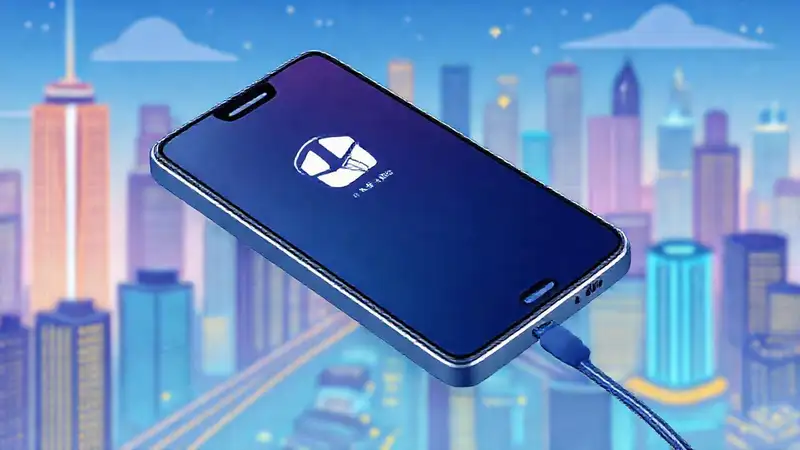 Smartphone con batería baja se recarga