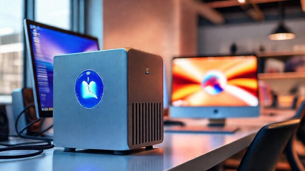 Render realista de un entorno de Mac