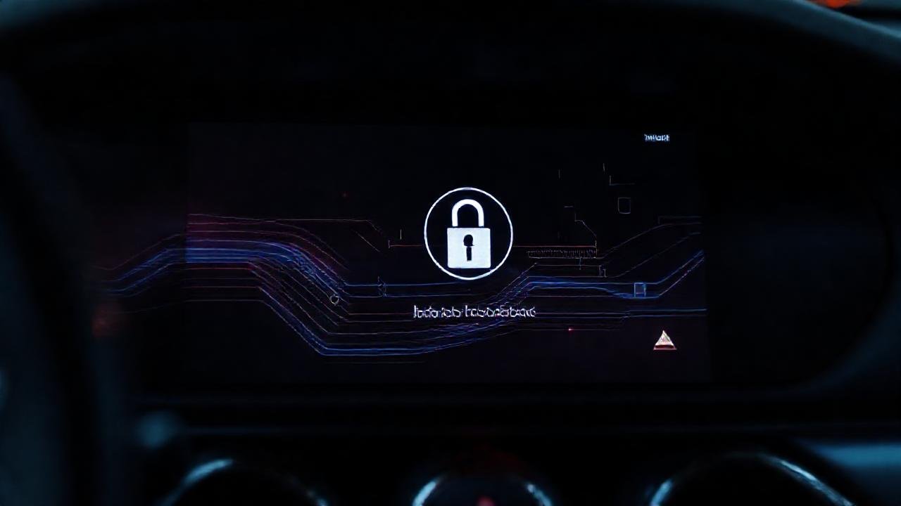 Pantalla digital segura, oscura y futurista