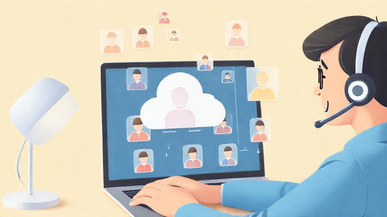 Soporte técnico sincroniza contactos de forma visual