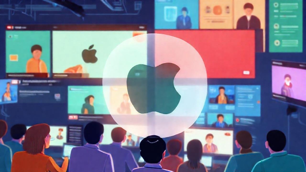 Ilustración digital tecnológica vibrante y diversa