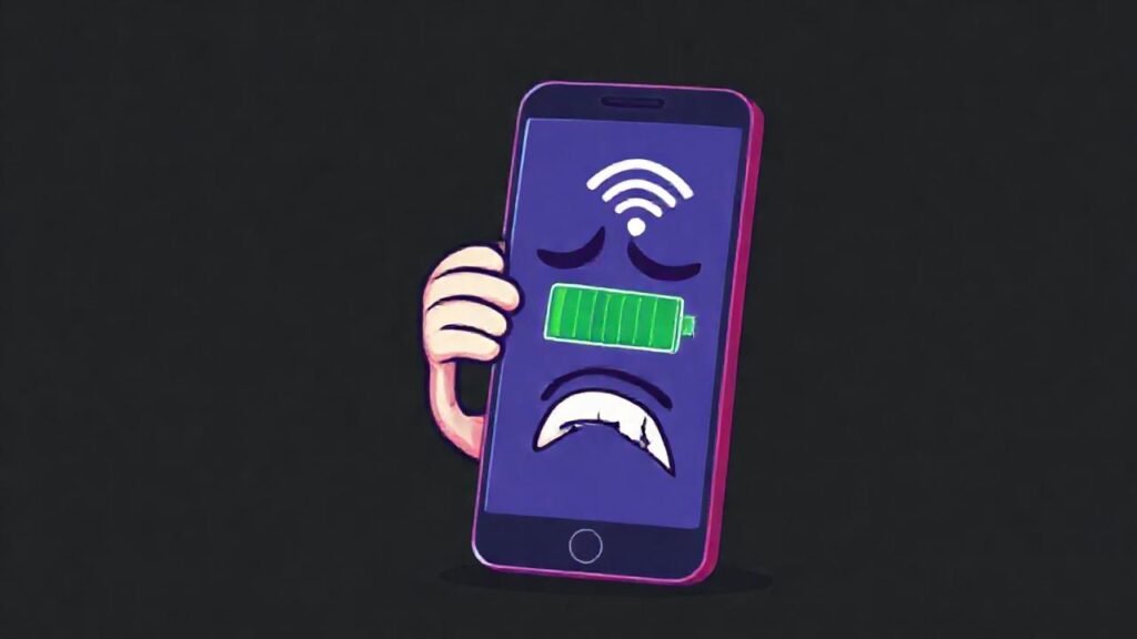 Un teléfono se agota