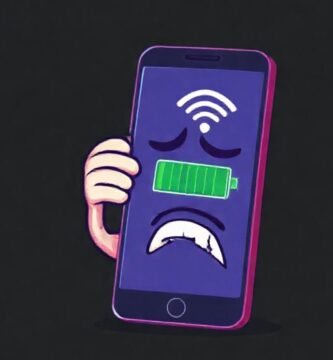 Un teléfono se agota