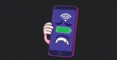 Un teléfono se agota