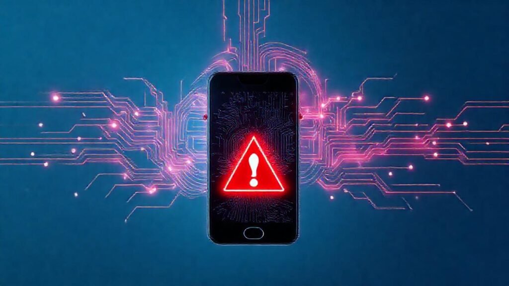 Interfaz móvil: datos digitales y alerta