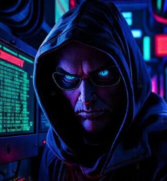 Hacker oscuro lucha en la red