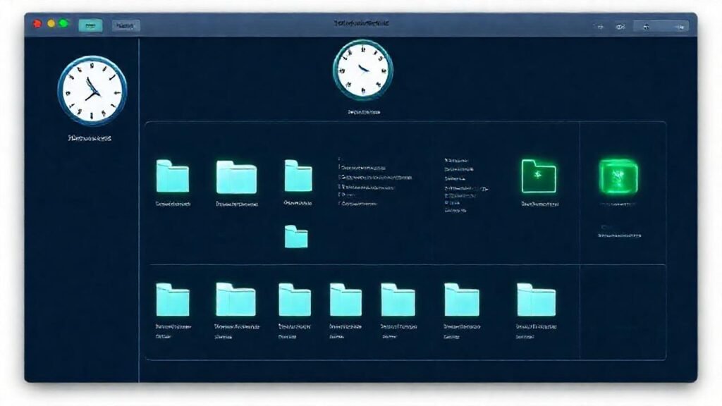 Interfaz futurista gestiona datos digitales