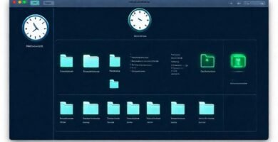 Interfaz futurista gestiona datos digitales