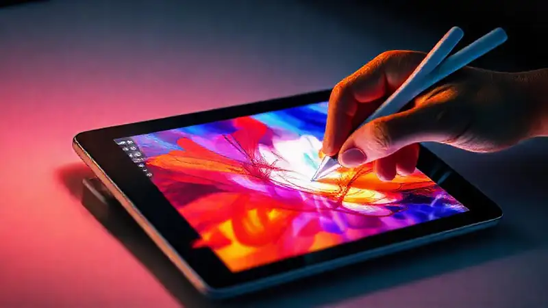 Tableta digital dibuja con precisión brillante