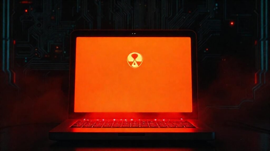 Una laptop oscura alberga malware peligroso