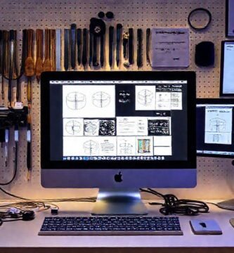 Un técnico limpia su estación de trabajo