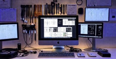 Un técnico limpia su estación de trabajo