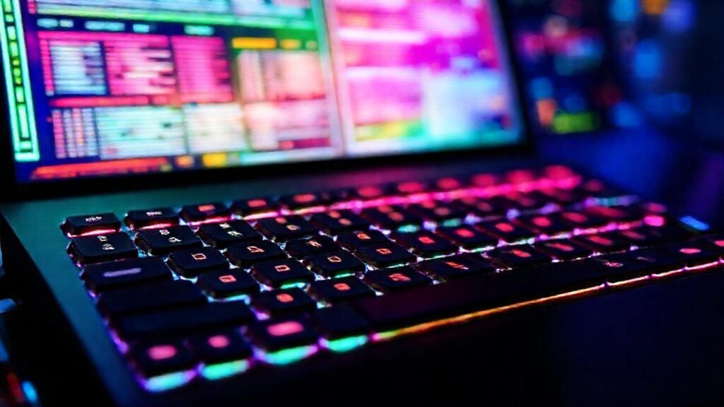 Teclado digital futurista