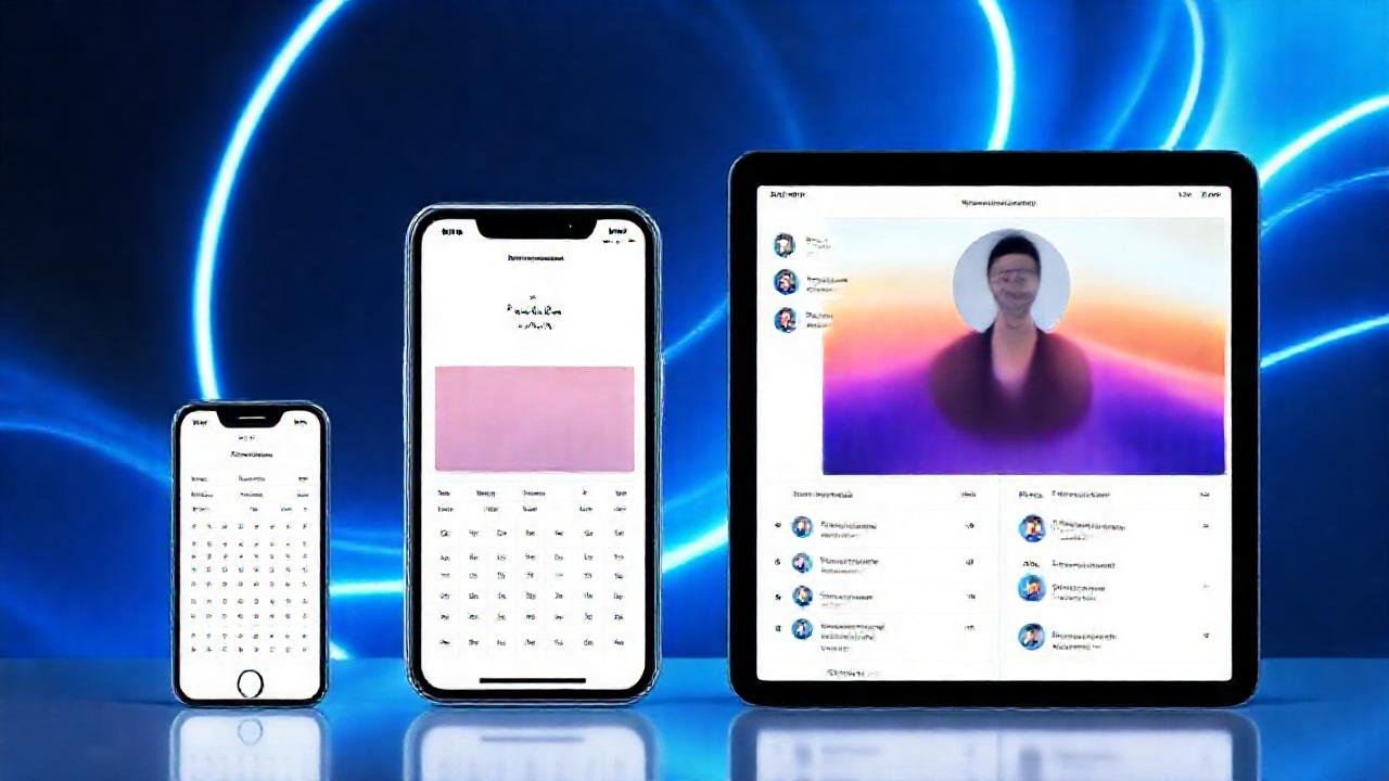 Interfaz minimalista, sincronizada y luminosa